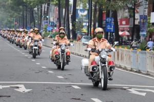 Công An TP HCM tổ chức lễ ra quân triển khai cao điểm kiểm tra, kiểm soát trật tự ATGT trong dịp kỷ niệm 30/4 - 01/5